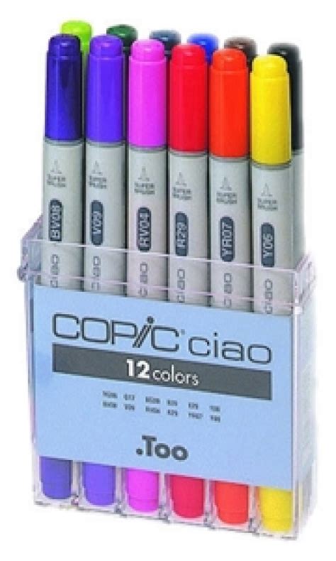 Copic Ciao Marker Set Of 12 Basic Jacksons Drawing Supplies