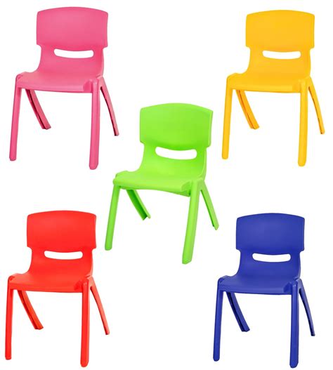 Buy East2eden Set Of 5 Colours Stackable Kids Children Plastic Chair