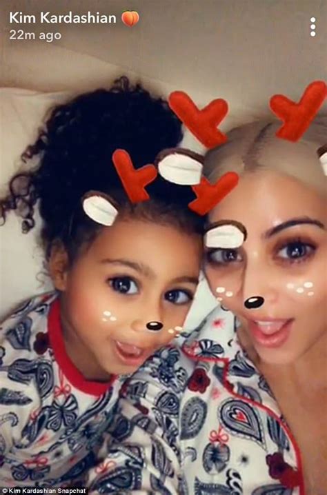 Kim Kardashian And North West Sing Rudolph On Snapchat Kim Kardashian And North Kanye West