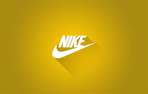 Download Wallpaper Logo Shadow Nike Sports Brand Yellow By