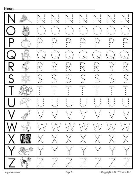 Free printable traceable alphabet letters upper and lowercase