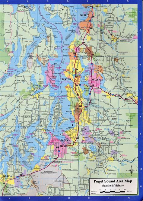 Seattle Washington City Map Everett Washington • Mappery Seattle