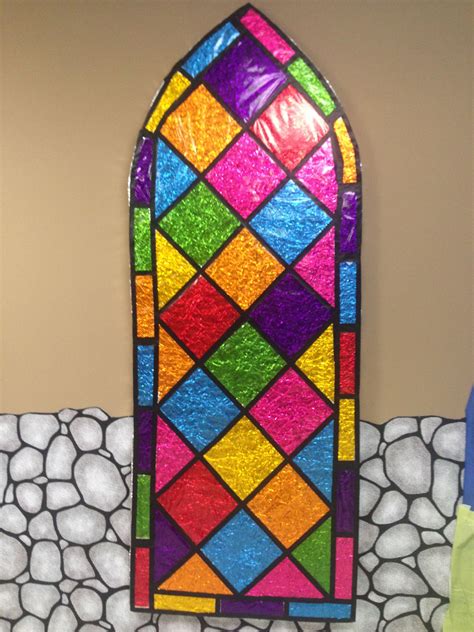Faux Stained Glass Stained Glass Angel Medieval Decor