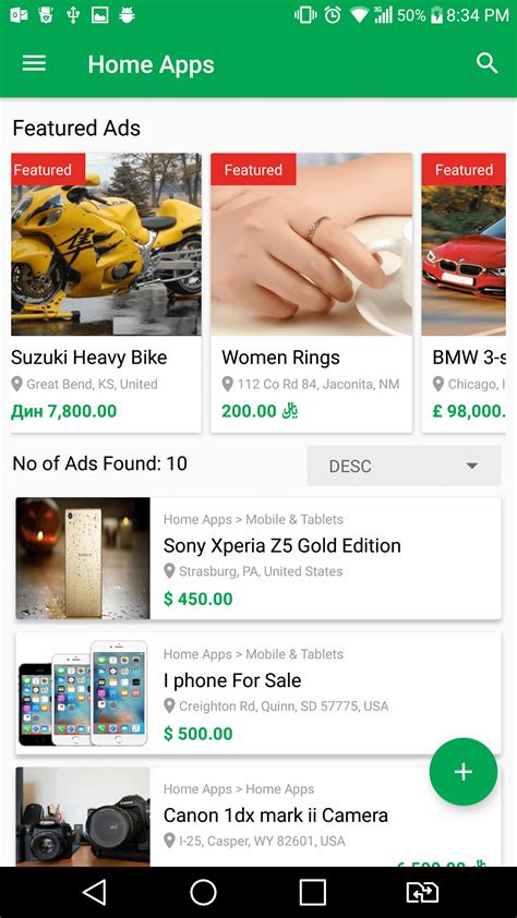 mobile classified ads app on behance