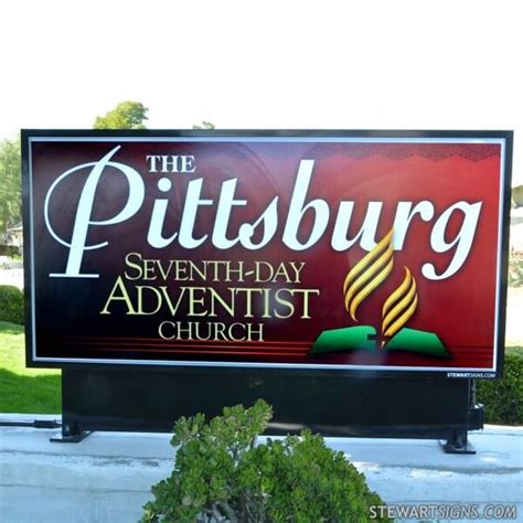 Church Sign For Pittsburg Seventh Day Adventist Church Ca