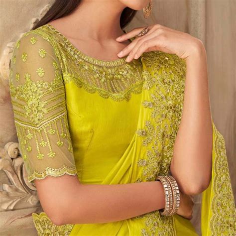 Yellow Wedding Saree Jacket Design Sri Lanka Buy Online Saree Jacket