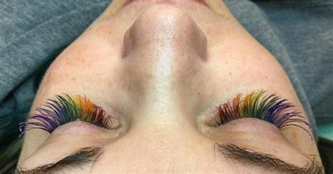 rainbow eyelash trend popsugar beauty