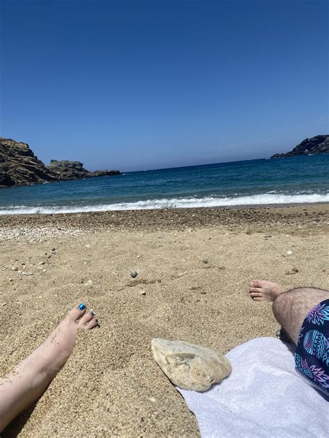 my wife and i loved spending our honeymoon in mykonos greece this is fokos beach r greece