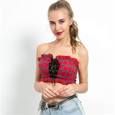 elastic casual summer tank top women elegant lace up camisole backless slim tops street wear off
