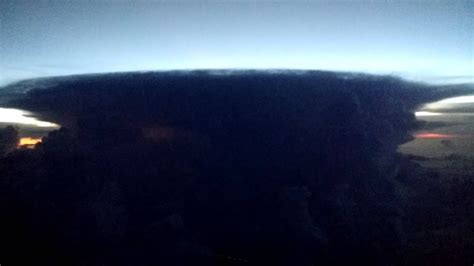 Anvil Cloud Cumulonimbus Incus From Plane At Cruising Altitude Youtube