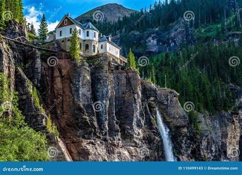 Waterfall In Telluride Colorado Stock Image Image Of Background