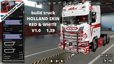 Ets 2 Build Truck Holland Skin Red And White V10 Scania Next Gen V8 Open