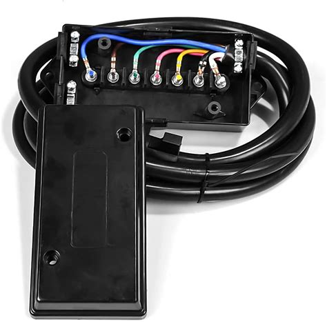 7 Way Plug Trailer Cord With 7 Gang Junction Box Trailer Connector 12v Breakaway