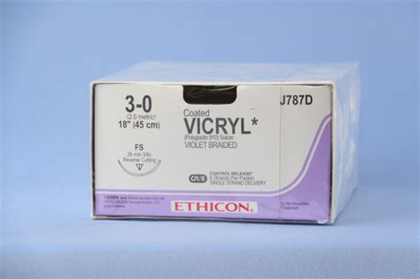 Ethicon Suture J787d Sd 3 0 Vicryl Violet 8 X 18 Fs Cutting Cr8