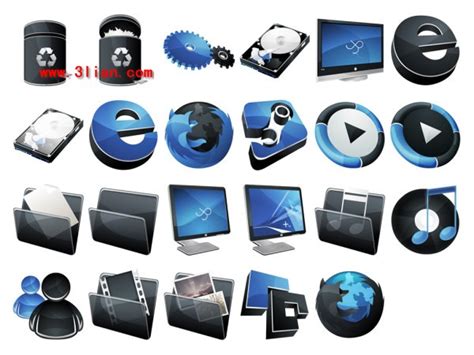 Hp Black Blue Style Computer Desktop Icons Icons Free Icon Free Download