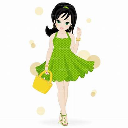 Clipart Clip Lady Clothing Pretty Female Shopping