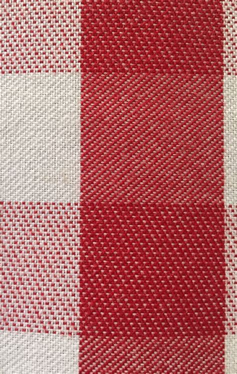 Red And White Small Buffalo Check Upholstery Fabric By The Etsy