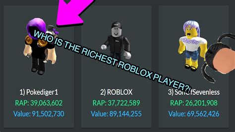 Top 3 Richest Roblox Playersroblox Youtube