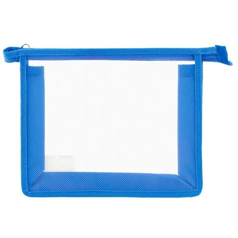 Папка для тетрадей ПИФАГОР А5 пластик молния сверху прозрачная синяя 228221 выгодная цена