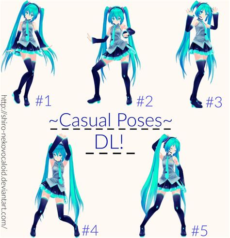 Mmd ~casual Poses~ Download 200 Watchers By Shiro Nekovocaloid On