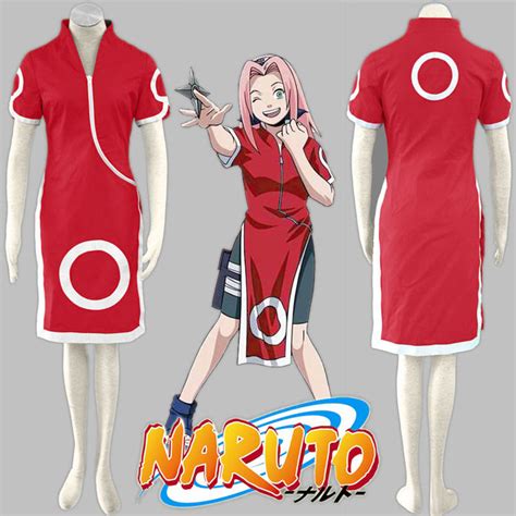 Envío Libre Tprpco Naruto Sakura Haruno Cosplay Del Anime Del Traje De