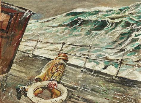 Christian Krohg Man Overboard Painting By Adam Asar Fine Art America