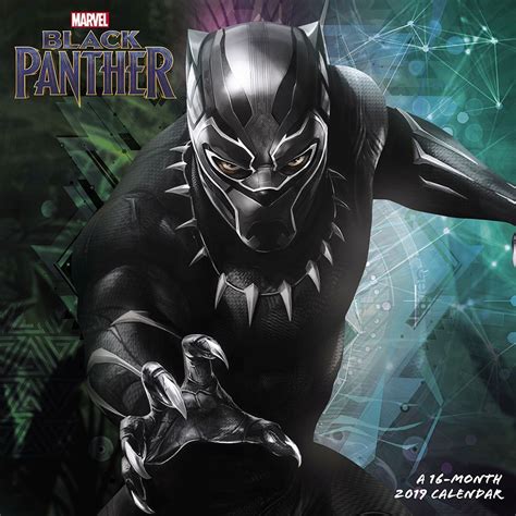 Marvel Comics Black Panther Movie 16 Month 2019 Wall Calendar New