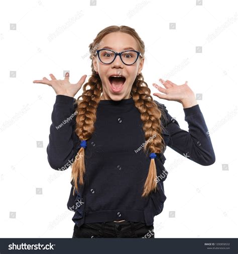 Happy Young Girl Yelling Stock Photo 1200858532 Shutterstock