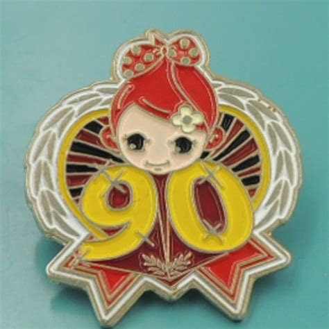 90s Cute Girl Enamel Lapel Pin For Souvenir Moq100pcs All Products Are