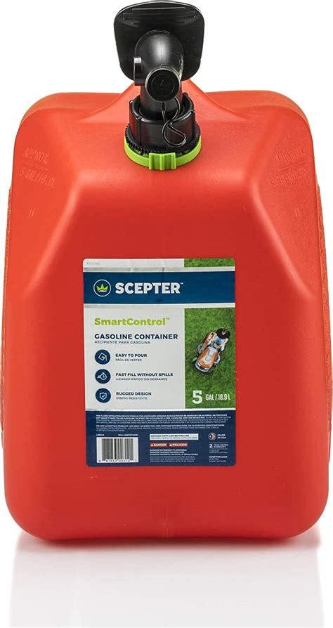 Fuel And Energy Scepter 5 Gallon Smartcontrol Gas Can With An Integrated