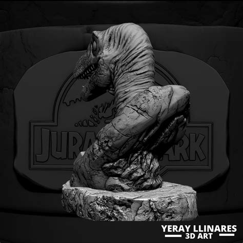 Jurassic Park Velociraptor Bust Sculpture 3d Model 3d Printable Cgtrader