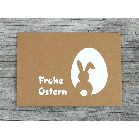 Klappkarte Haseei Von Zweifarbig Kraftpapier Grußkarte Ostern
