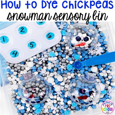 Snowman Sensory Table & How to Color Chickpeas Tutorial | LaptrinhX / News