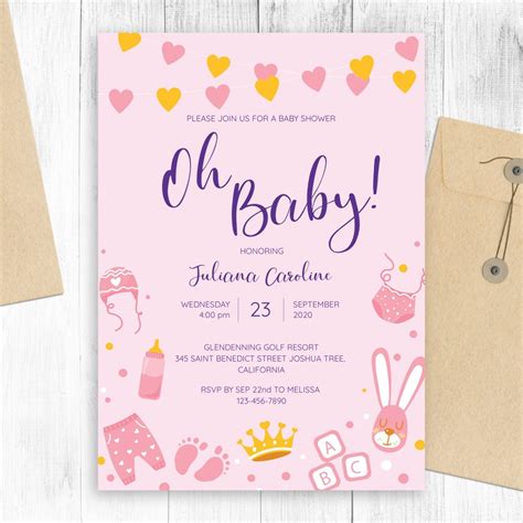Baby Shower Invitations For Girls Download Or Print