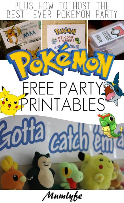 Pokemon Party Free Printables Everything You Need For A