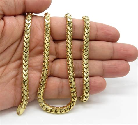 Buy 14k Yellow Gold Solid Tight Link Franco Chain 20 26 Inch 53mm