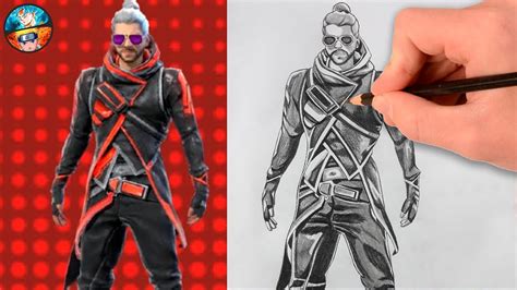 Free Fire Drawing Lokesh Gamer Bundle Skin How To Draw Free Fire Ff