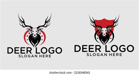 Simple Deer Logo Design Unique Concept Stock Vector Royalty Free