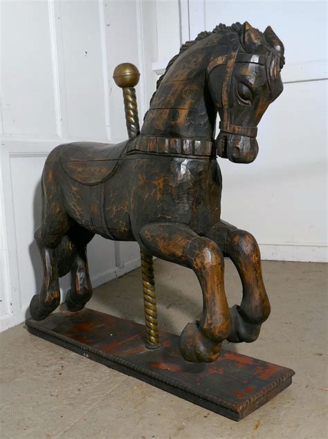 Antiques Atlas 19th Cen Wooden Spanish Carousel Galloper Horse