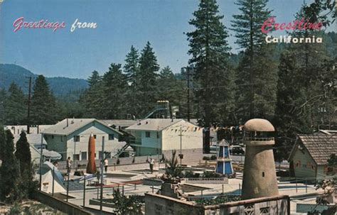 Greetings From Crestline California Postcard