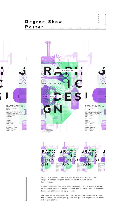 Solent Graphic Design Degree Show Poster On Behance