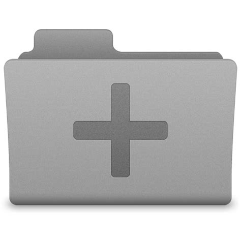 Grey Add Folder Icon Latt For Os X Icons