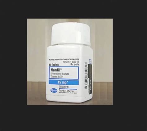 Nardil Phenelzine 15mg Tablet 60 Tablets Treatment Antidepressant Us