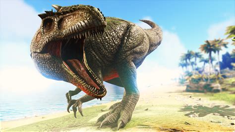 Desktop Wallpaper Ark Survival Evolved Video Game Angry Dinosaur Hd