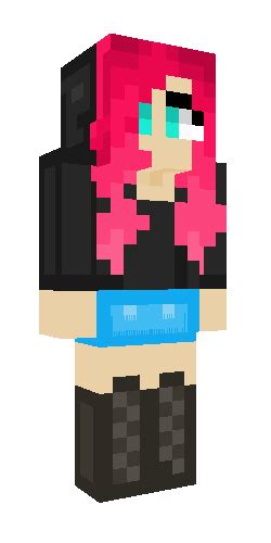 Pink Hair In 2020 Pink Hair Pink Minecraft Skin