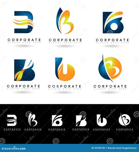 Letter B Logo Designs Stock Vector Image 59760730