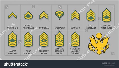 Enlisted Army Ranks Military Ocp Army Enlisted Patch With Hook And