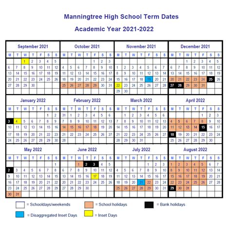 Term Dates Manningtree High School