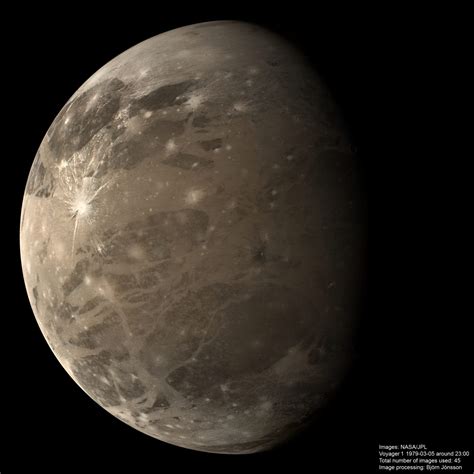 Huge Color Voyager 1 Ganymede Mosaic The Planetary Society