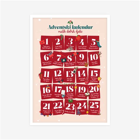 Adventski Kalendar Malih Dobrih Djela Dilemma Posters